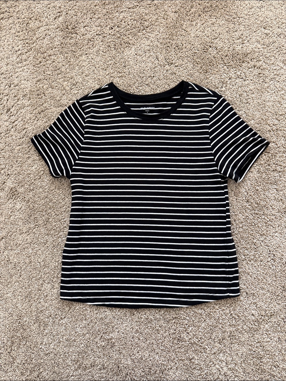 Old Navy Bestee Black & White Striped Tee